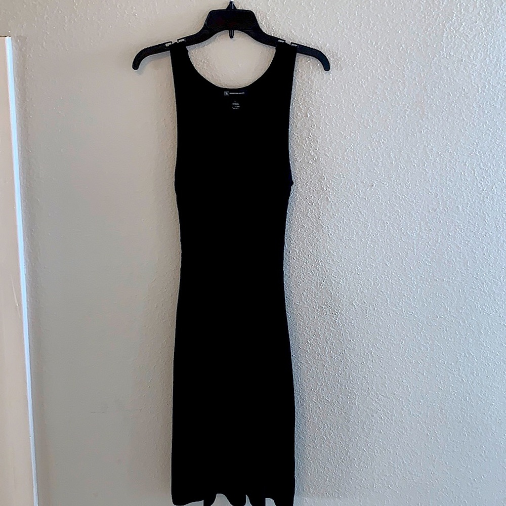 INC Black Sleeveless V- neck sweater dress. Size Large. New !